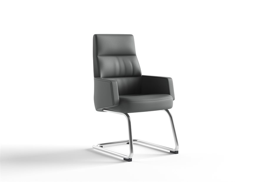 black cantilever guest chair