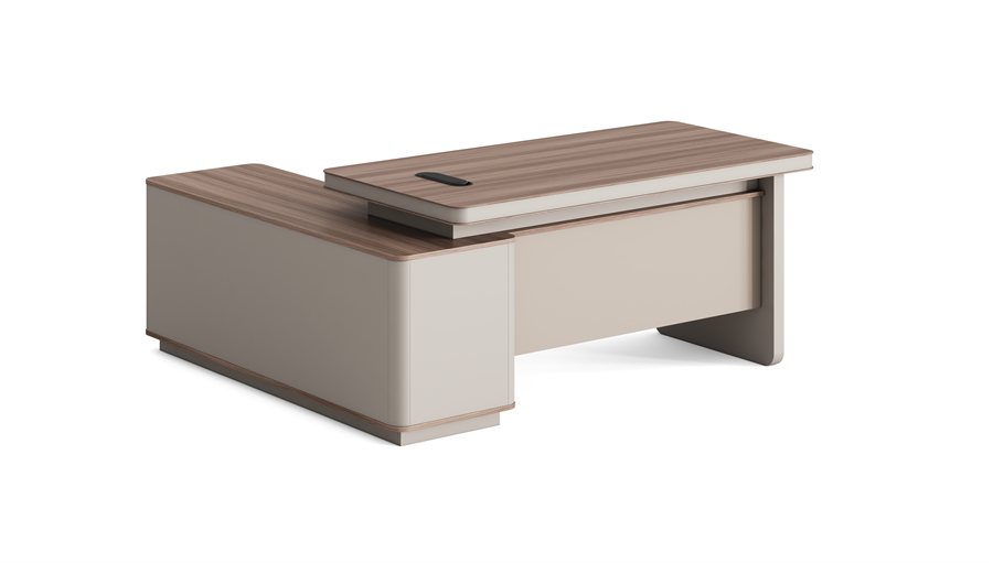 oak and cream executive desk