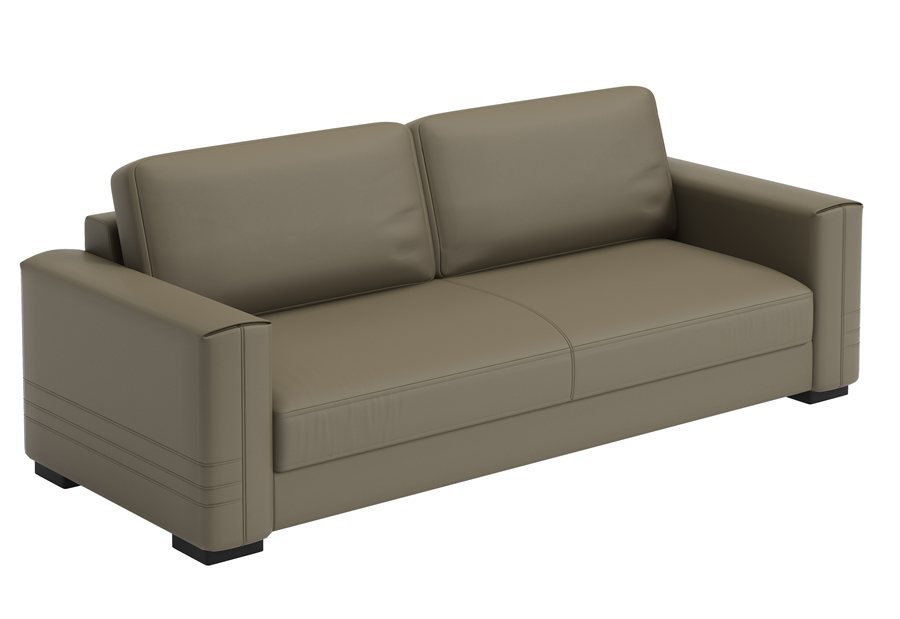 taupe leather sofa
